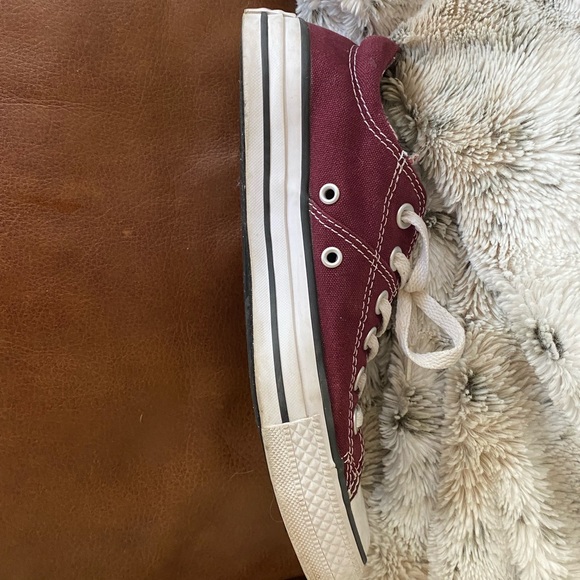 Converse Burgundy and Plaid Shoes - Picture 11 of 11